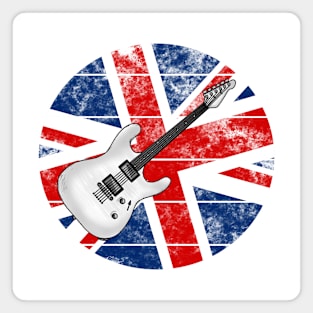 Electric Guitar UK Flag Britain Guitarist British Musician Magnet